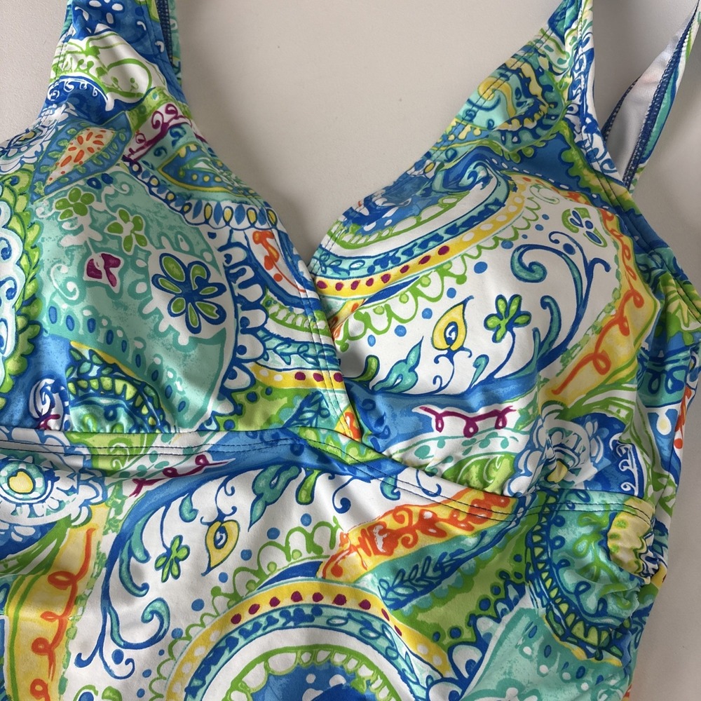 Lauren Ralph Lauren Womens One Piece Colorful Paisley Swimsuit Size 10 - Picture 5 of 15